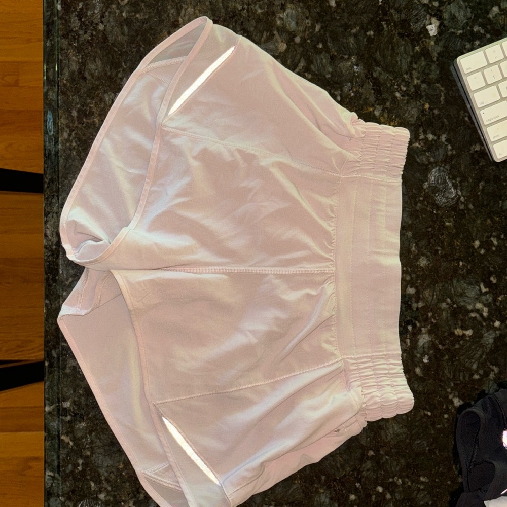 Pink “hottie hot” lululemon shorts with a 2 1/2 inch inseam